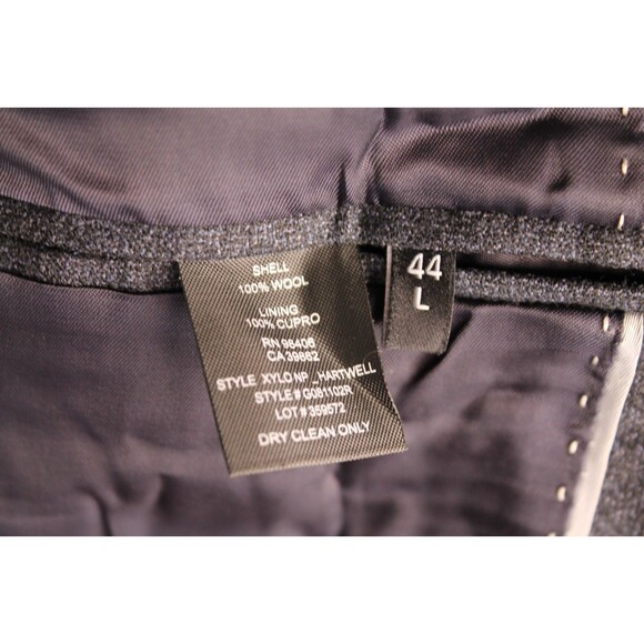 Theory $600 Men's Blazer Sport Coat Size 44L Flannel Wool Blue - Picture 9 of 9